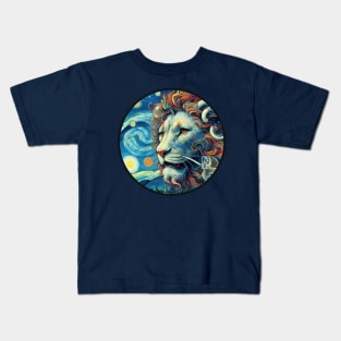 ZODIAC Leo - Astrological LEO - LEO - ZODIAC sign - Van Gogh style - 25 Kids T-Shirt